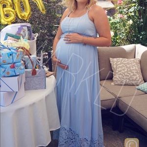 Light blue pinkblush maternity maxi